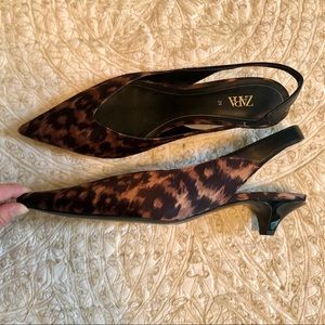 Zara leopard kitten heels